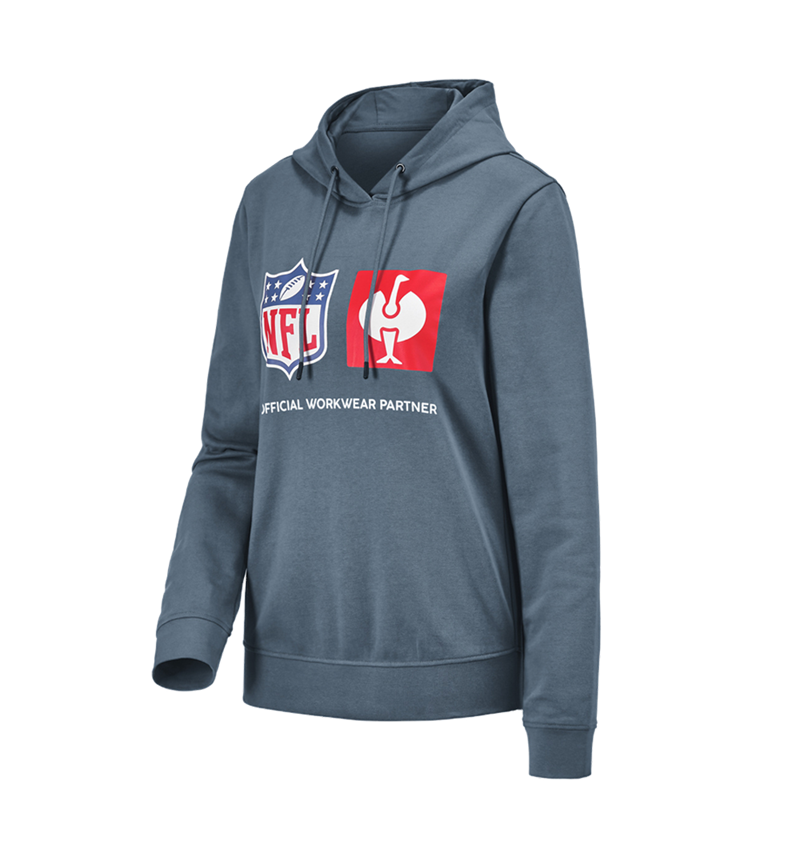 Maglie | Pullover | Bluse: NFL Hoodie cotton, ladies + blu ossido 2