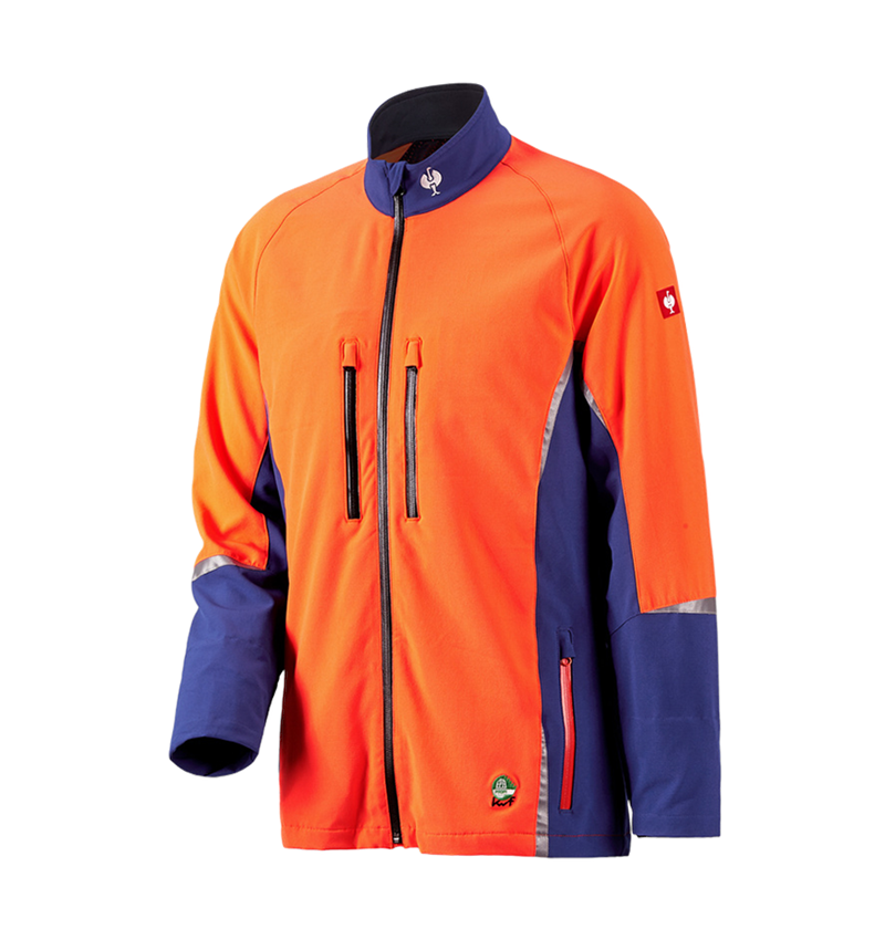 Abbigliamento forestale / antitaglio: e.s. giacca forestale, KWF + blu reale/arancio fluo 2