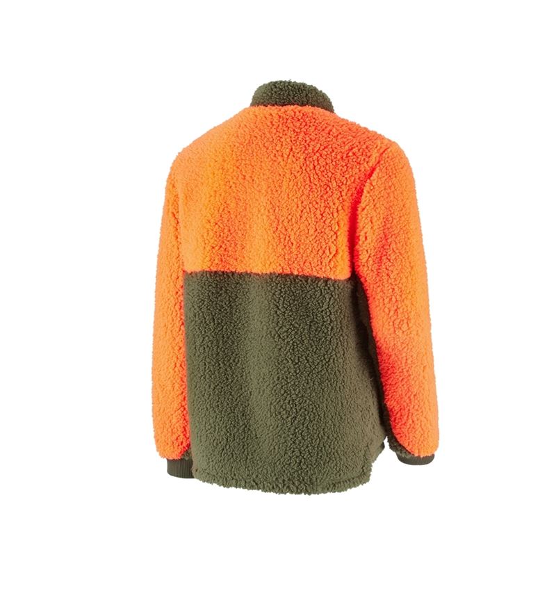 Giacche: e.s. giacca forestale in finta pelliccia + arancio fluo/verde fango 3