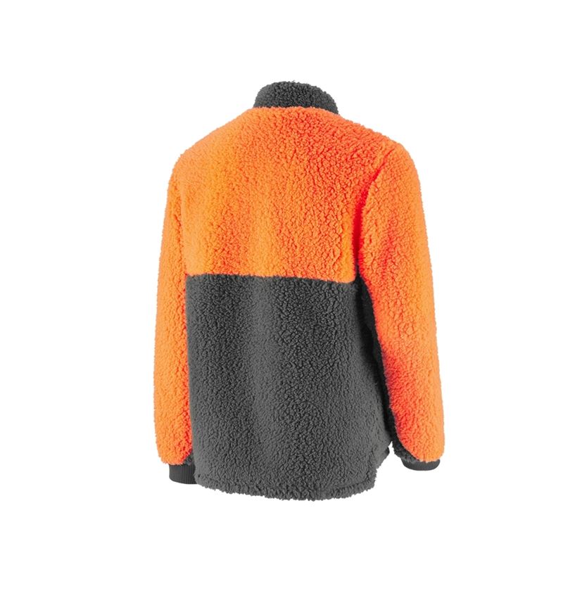Giacche: e.s. giacca forestale in finta pelliccia + arancio fluo/grigio carbone 3