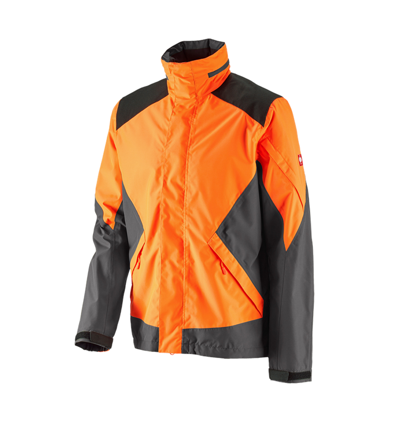 Giacche: e.s. giacca forestale antipioggia + arancio fluo/grigio carbone 2
