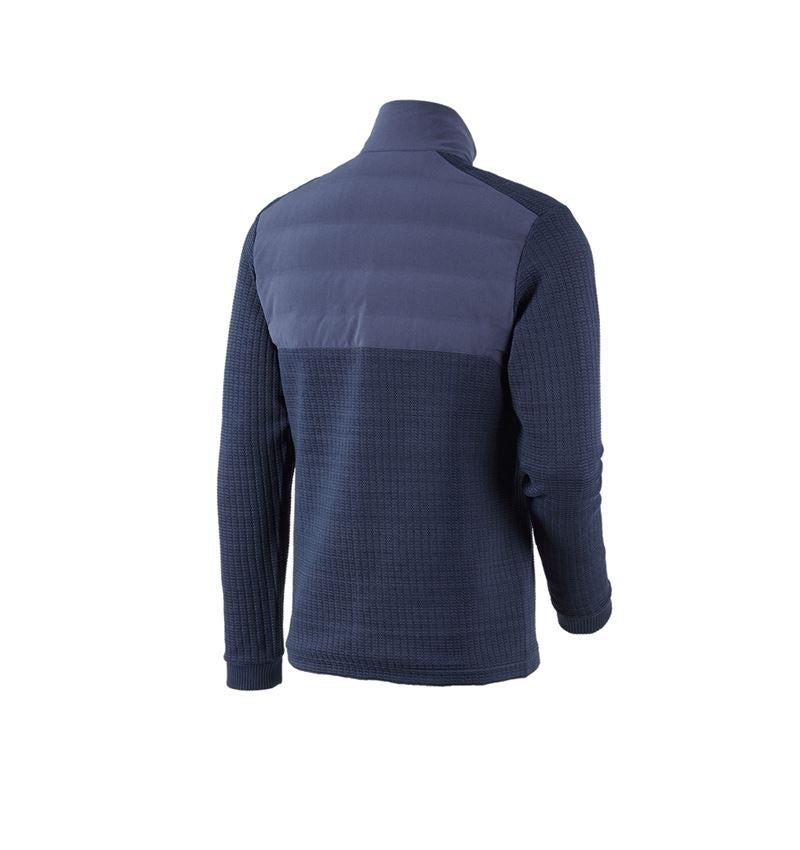 Temi: Giacca in maglia ibrida e.s.trail + blu profondo/bianco 4