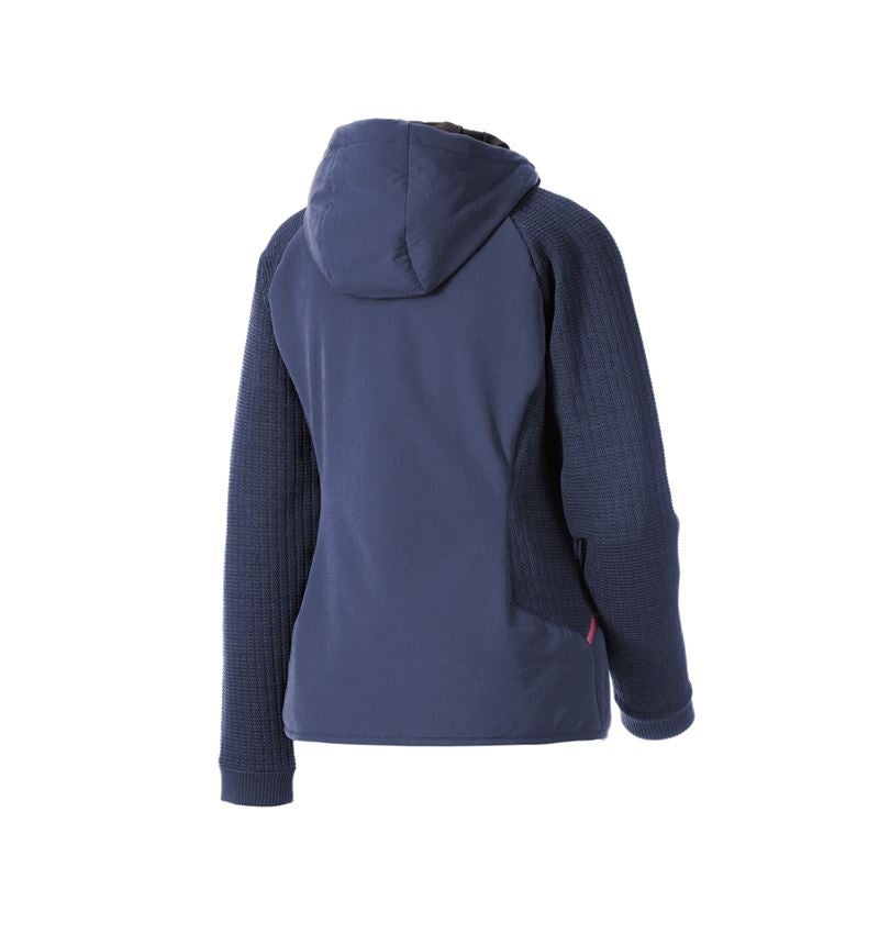 Abbigliamento: Giacca ibr. in maglia c.cappuccio e.s.trail, donna + blu profondo/rosa tara 5