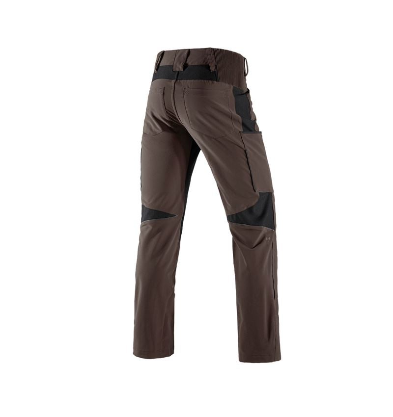 Pantaloni: Pantaloni cargo e.s.vision stretch, uomo + castagna/nero 3