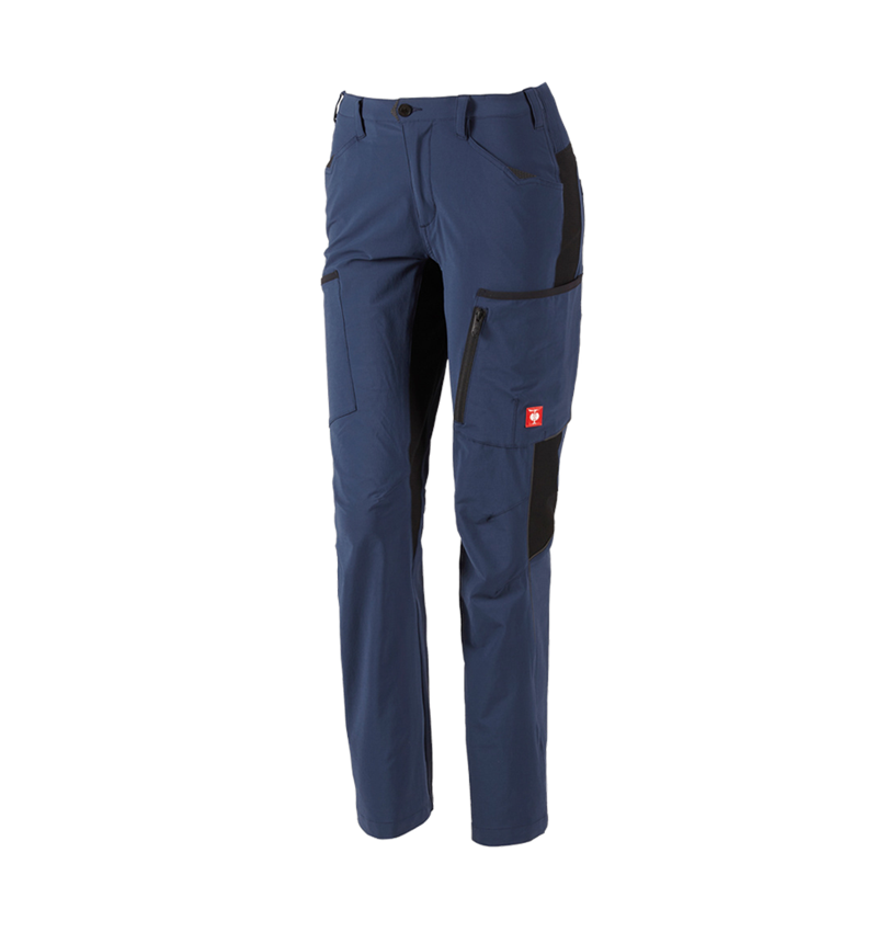Pantaloni da lavoro: Pantaloni cargo e.s.vision stretch, donna + blu profondo 1