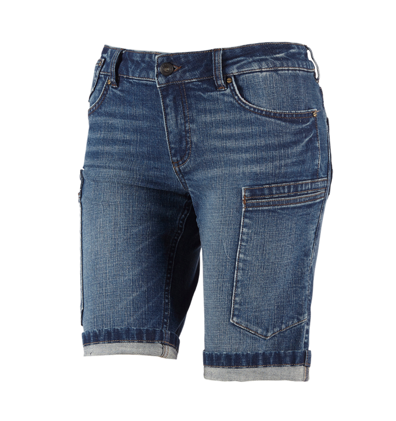 Pantaloni da lavoro: e.s. 7-Pocket-Jeans Short, donna + stonewashed 2