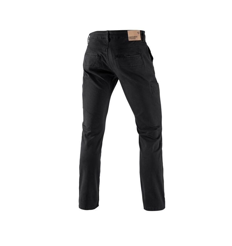 Pantaloni: e.s. pantaloni da lavoro chino, uomo + nero 1