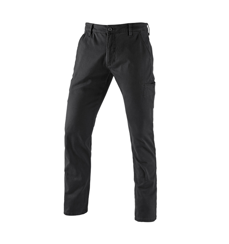 Pantaloni: e.s. pantaloni da lavoro chino, uomo + nero