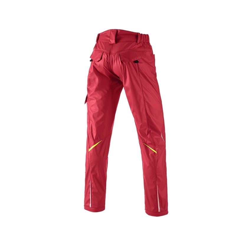 Pantaloni: Pantaloni antipioggia e.s.motion 2020 superflex + rosso fuoco/giallo fluo 3