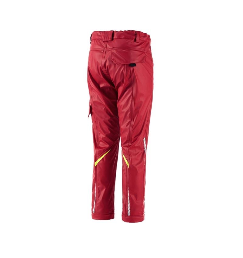 Pantaloni: Pant.antipioggia e.s.motion 2020 superflex,bambino + rosso fuoco/giallo fluo 1