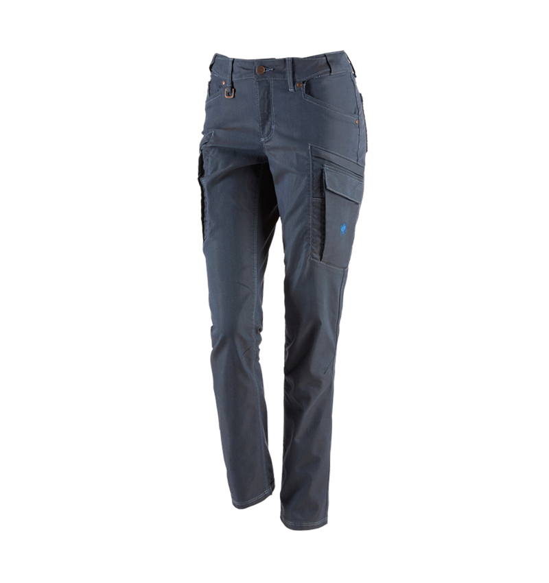 Pantaloni da lavoro: Pantaloni cargo e.s.vintage, donna + blu artico 2