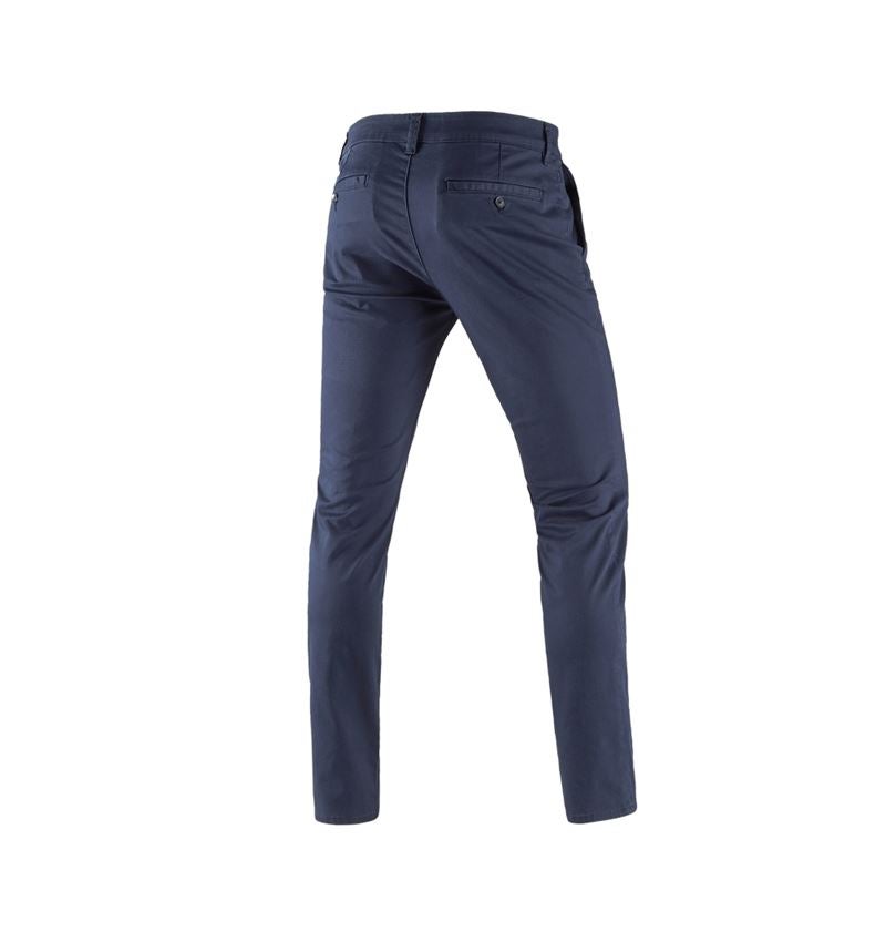 Pantaloni: e.s. pantaloni da lavoro 5-Pocket Chino + blu scuro 3