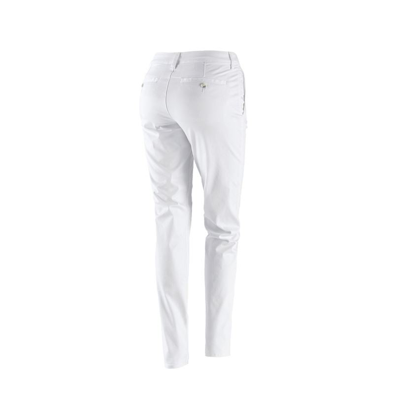 Pantaloni da lavoro: e.s. pantaloni da lavoro donna 5-Pocket Chino + bianco 3