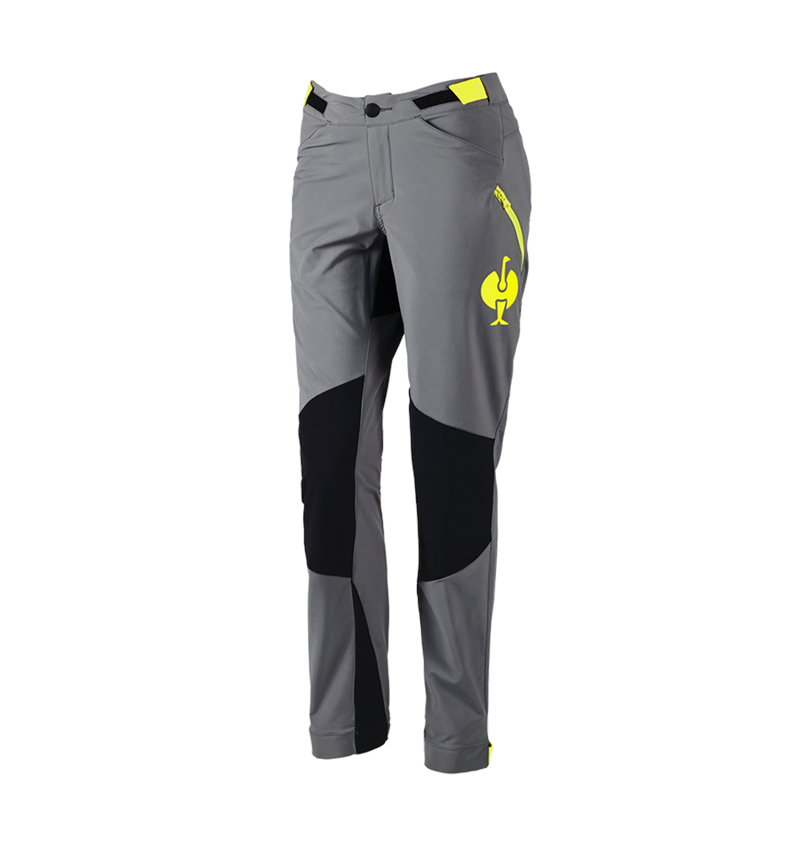 Abbigliamento: Pantaloni funzionali e.s.trail, donna + grigio basalto/giallo acido 3