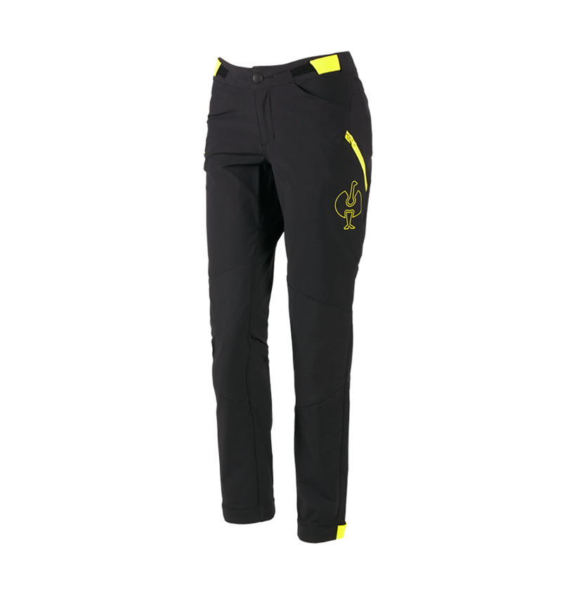 Temi: Pantaloni funzionali e.s.trail, donna + nero/giallo acido 3