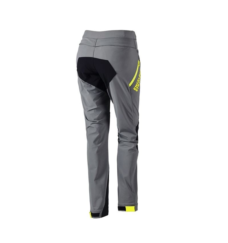 Abbigliamento: Pantaloni funzionali e.s.trail, donna + grigio basalto/giallo acido 4