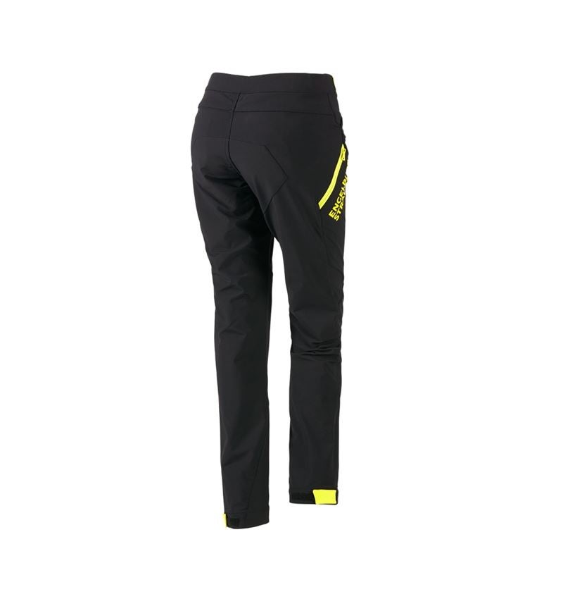 Pantaloni da lavoro: Pantaloni funzionali e.s.trail, donna + nero/giallo acido 4