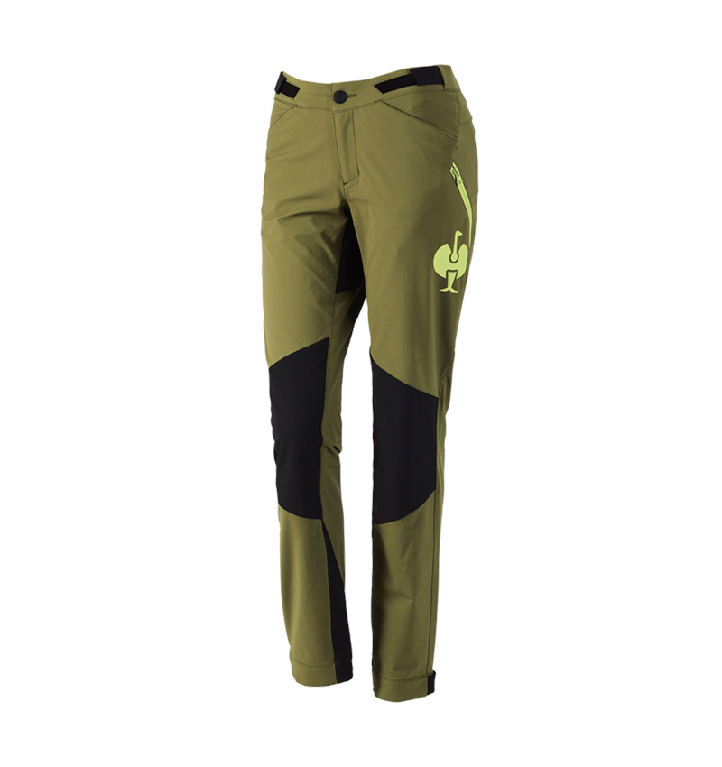 Abbigliamento: Pantaloni funzionali e.s.trail, donna + verde ginepro/verde lime 2