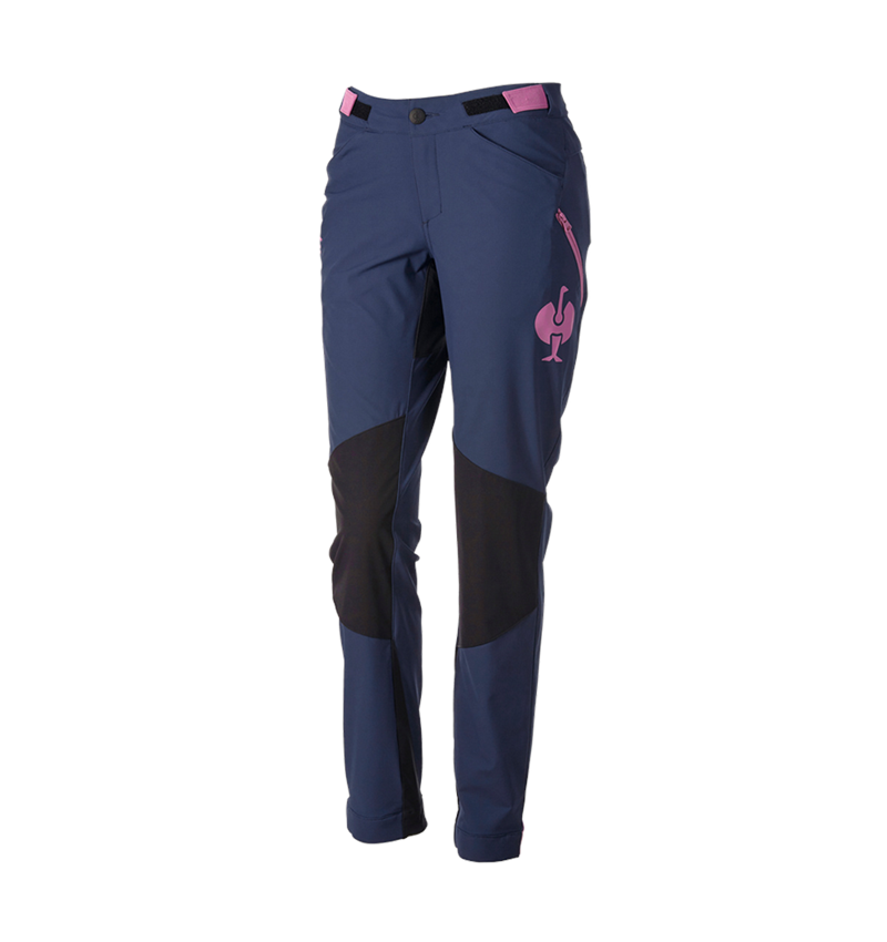 Temi: Pantaloni funzionali e.s.trail, donna + blu profondo/rosa tara 6