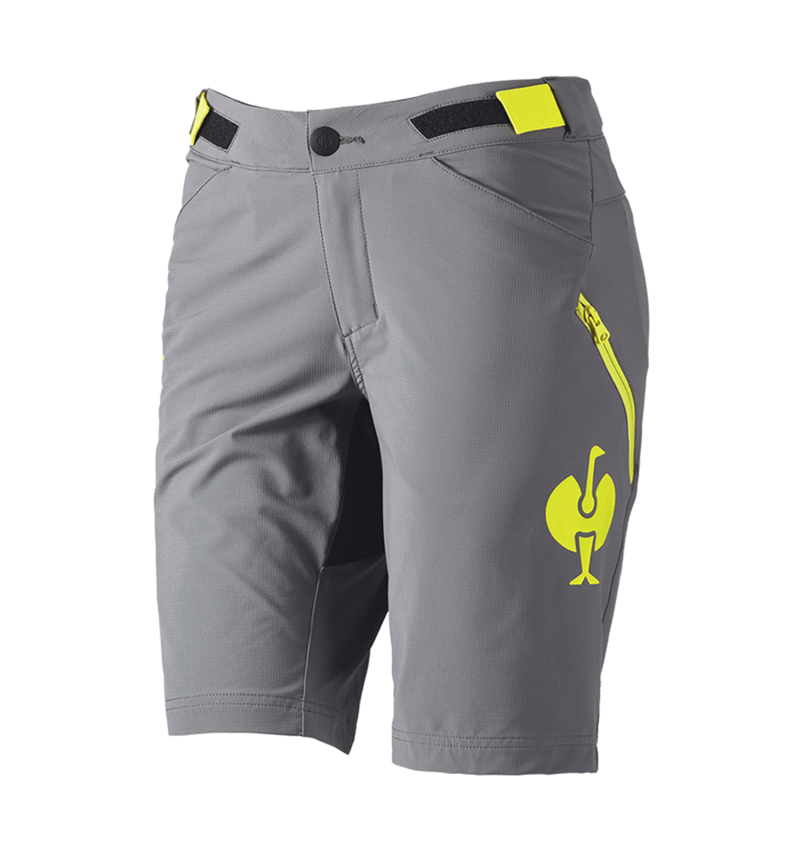 Pantaloni da lavoro: Short funzionali e.s.trail, donna + grigio basalto/giallo acido 3