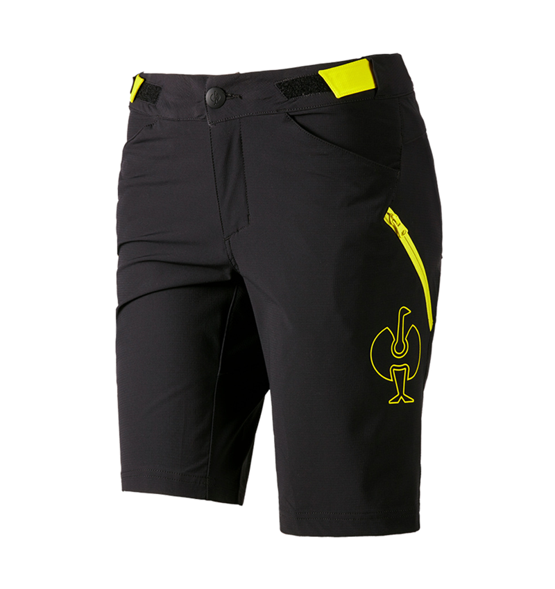 Pantaloni da lavoro: Short funzionali e.s.trail, donna + nero/giallo acido 3