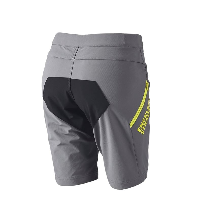 Pantaloni da lavoro: Short funzionali e.s.trail, donna + grigio basalto/giallo acido 4