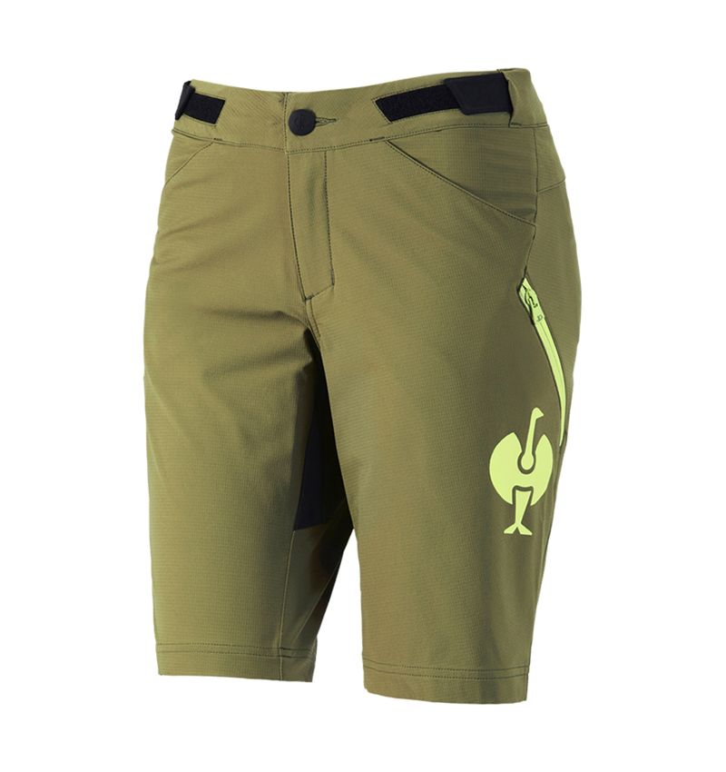 Pantaloni da lavoro: Short funzionali e.s.trail, donna + verde ginepro/verde lime 2