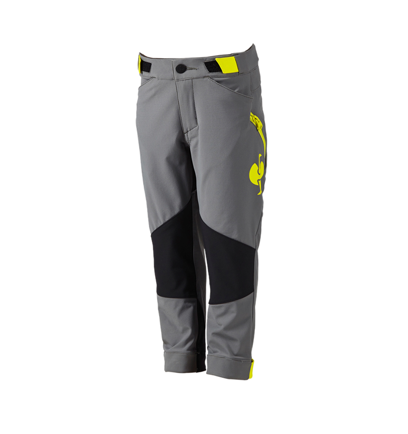 Temi: Pantaloni funzionali e.s.trail, bambino + grigio basalto/giallo acido 3