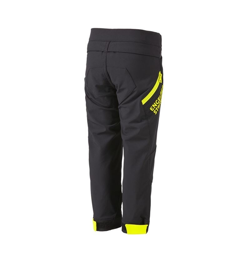 Temi: Pantaloni funzionali e.s.trail, bambino + nero/giallo acido 4