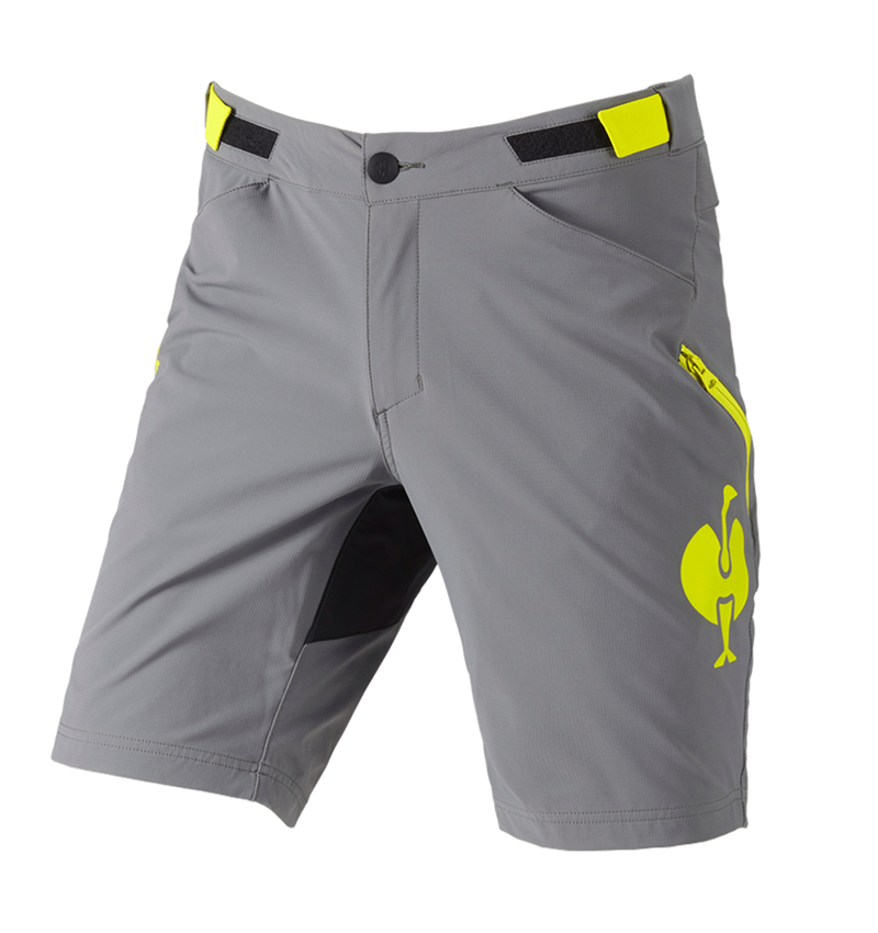 Pantaloni: Short funzionali e.s.trail + grigio basalto/giallo acido 3