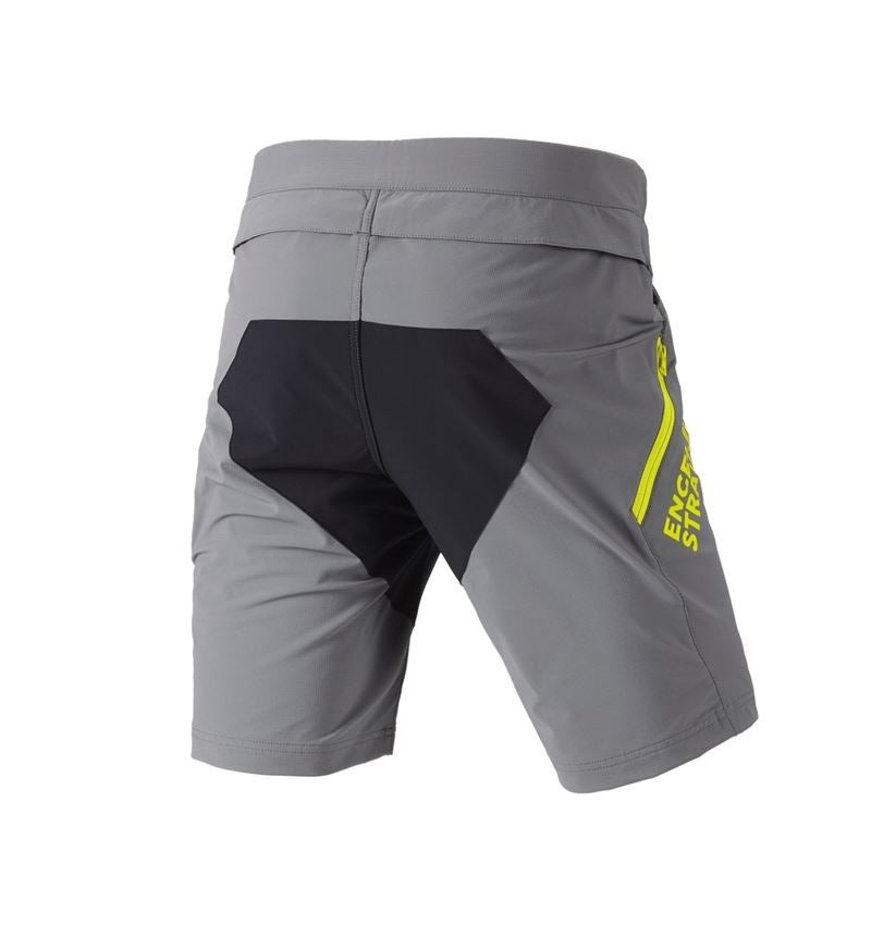 Pantaloni: Short funzionali e.s.trail + grigio basalto/giallo acido 4