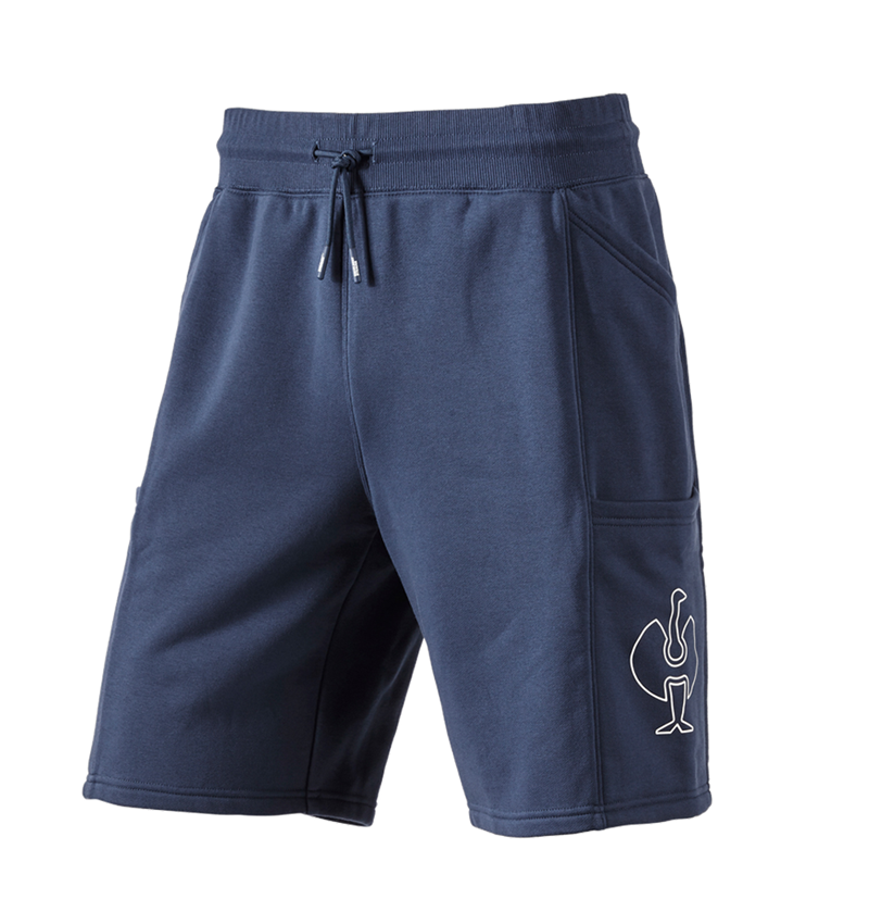 Pantaloni: Sweat short e.s.trail + blu profondo/bianco 3
