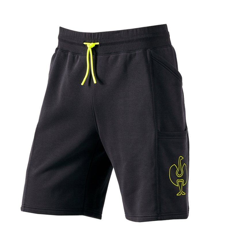 Pantaloni: Sweat short e.s.trail + nero/giallo acido 2