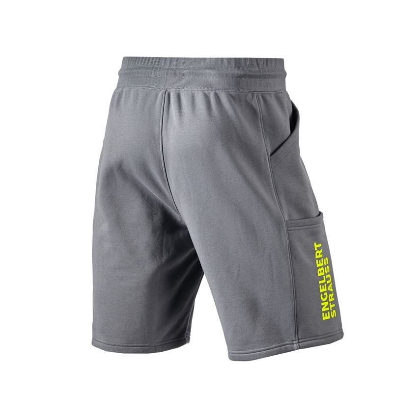 Pantaloni: Sweat short e.s.trail + grigio basalto/giallo acido 3