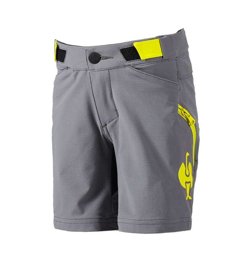 Pantaloncini: Short funzionali e.s.trail, bambino + grigio basalto/giallo acido 3