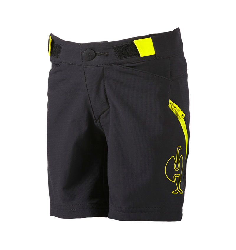 Pantaloncini: Short funzionali e.s.trail, bambino + nero/giallo acido 3
