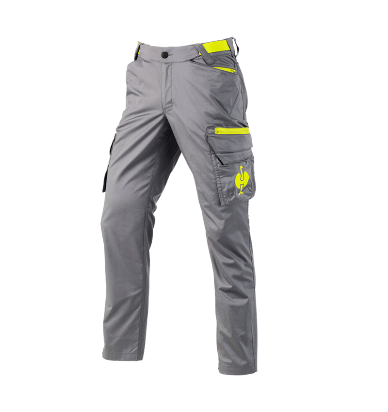 Pantaloni: Pantaloni cargo e.s.trail + grigio basalto/giallo acido 2