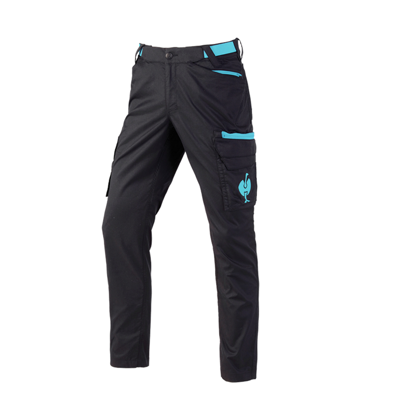 Pantaloni: Pantaloni cargo e.s.trail + nero/turchese lapis 2