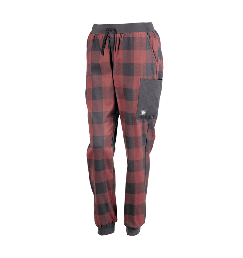 Accessori: e.s. pantaloni Pyjama, donna + rosso ossido/grigio carbone 5