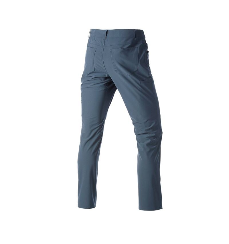 Pantaloni: Pantaloni da lavoro 5-Pocket Chino e.s.work&travel + blu ferro 4