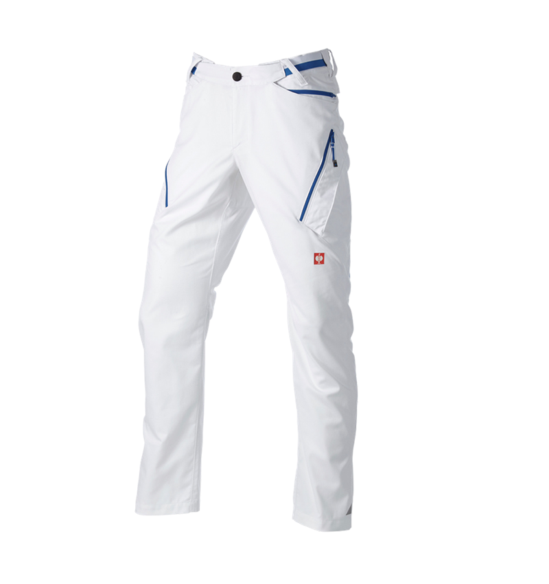 Pantaloni: Pantaloni multipocket e.s.ambition + bianco/blu genziana 7
