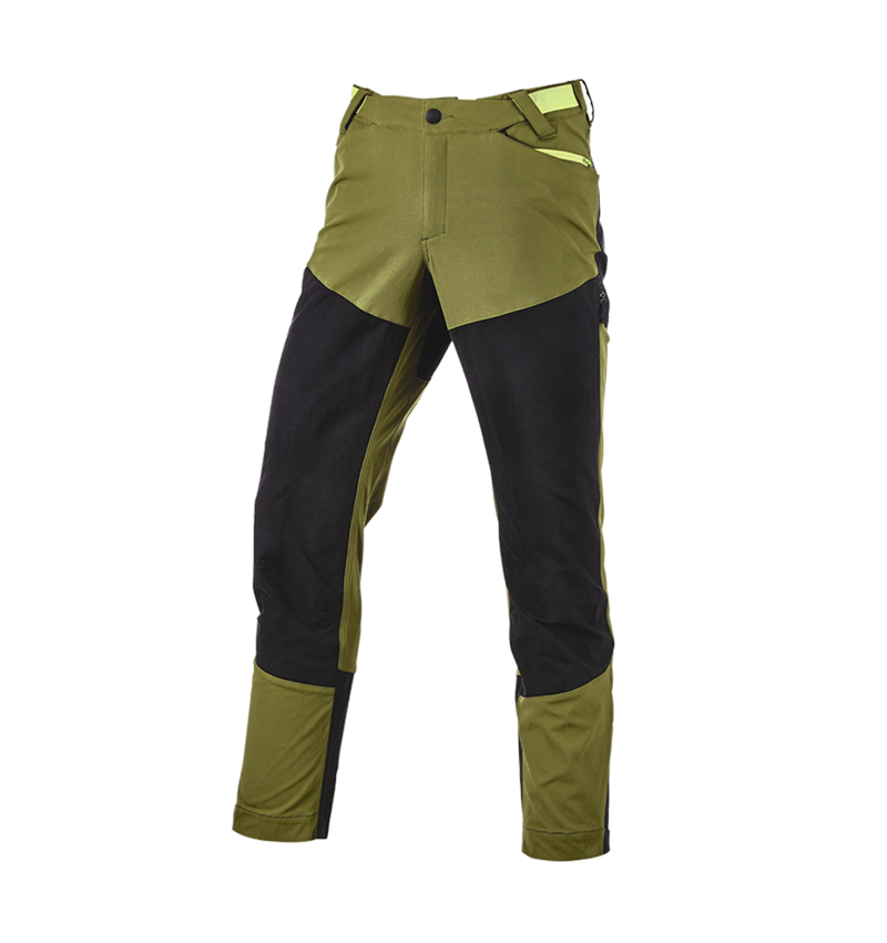 Temi: Pantaloni funzionali ibrida e.s.trail + verde ginepro/verde lime 6