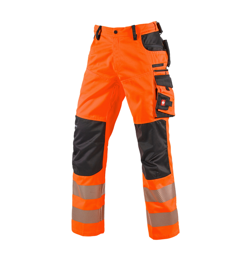 Temi: Pantaloni segnaletici e.s.motion + arancio fluo/antracite 