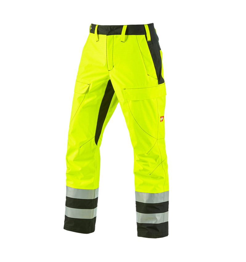Pantaloni: e.s. pant. prot. contro intemp. multinorm high-vis + giallo fluo/nero 2