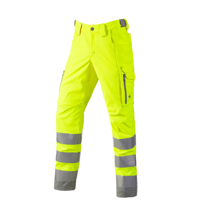 Pantaloni: Pantaloni cargo segnaletici e.s.concrete + giallo fluo/grigio perla 2