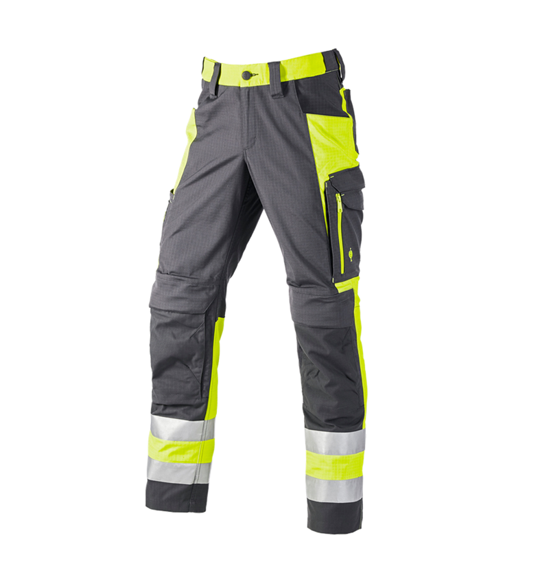 Pantaloni: Pantaloni segnaletici e.s.concrete + antracite /giallo fluo 2