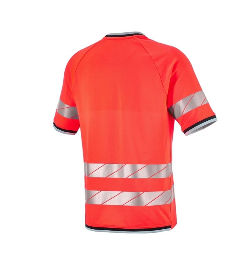 Temi: T-shirt funzionale segnaletica e.s.ambition + rosso fluo/nero 7