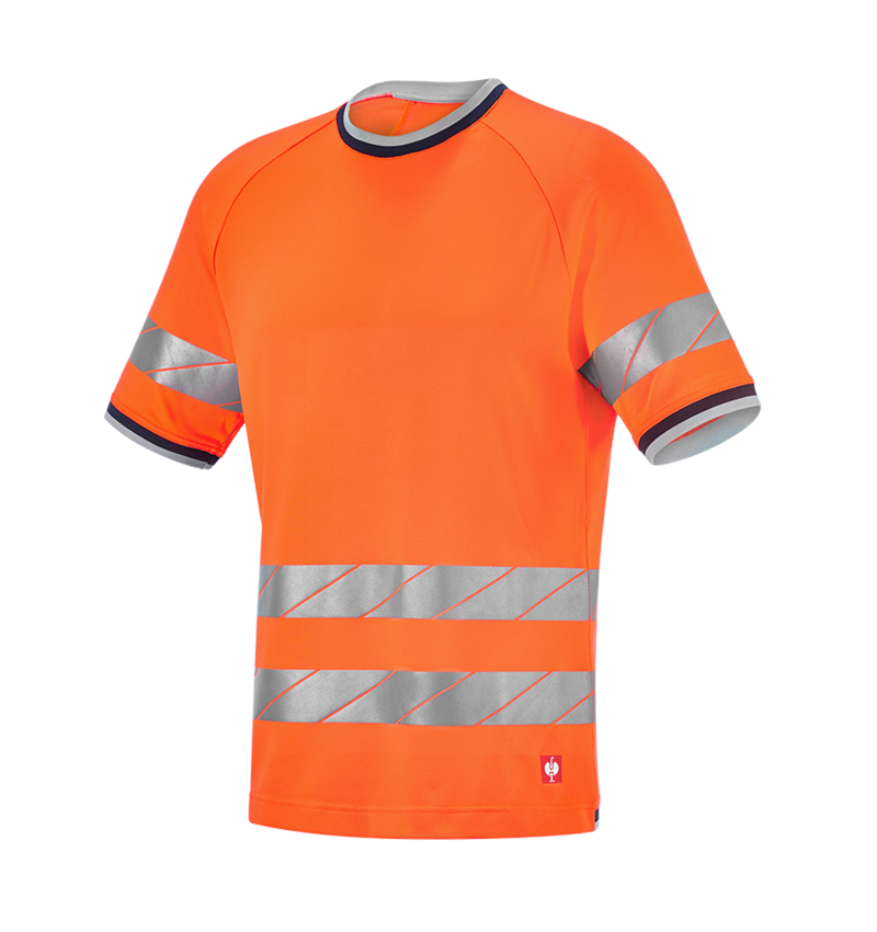 Temi: T-shirt funzionale segnaletica e.s.ambition + arancio fluo/blu scuro 8