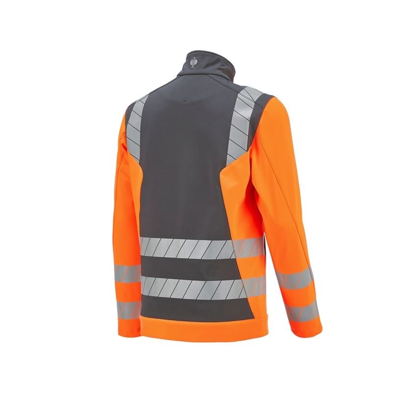 Temi: Giacca Softshell segnaletica e.s.motion 24/7 + antracite /arancio fluo 9