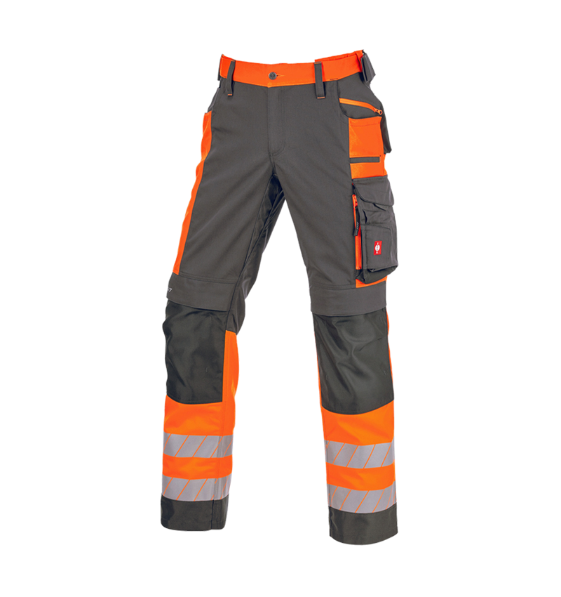 Pantaloni: Pantaloni segnaletici e.s.motion 24/7 + antracite /arancio fluo 10